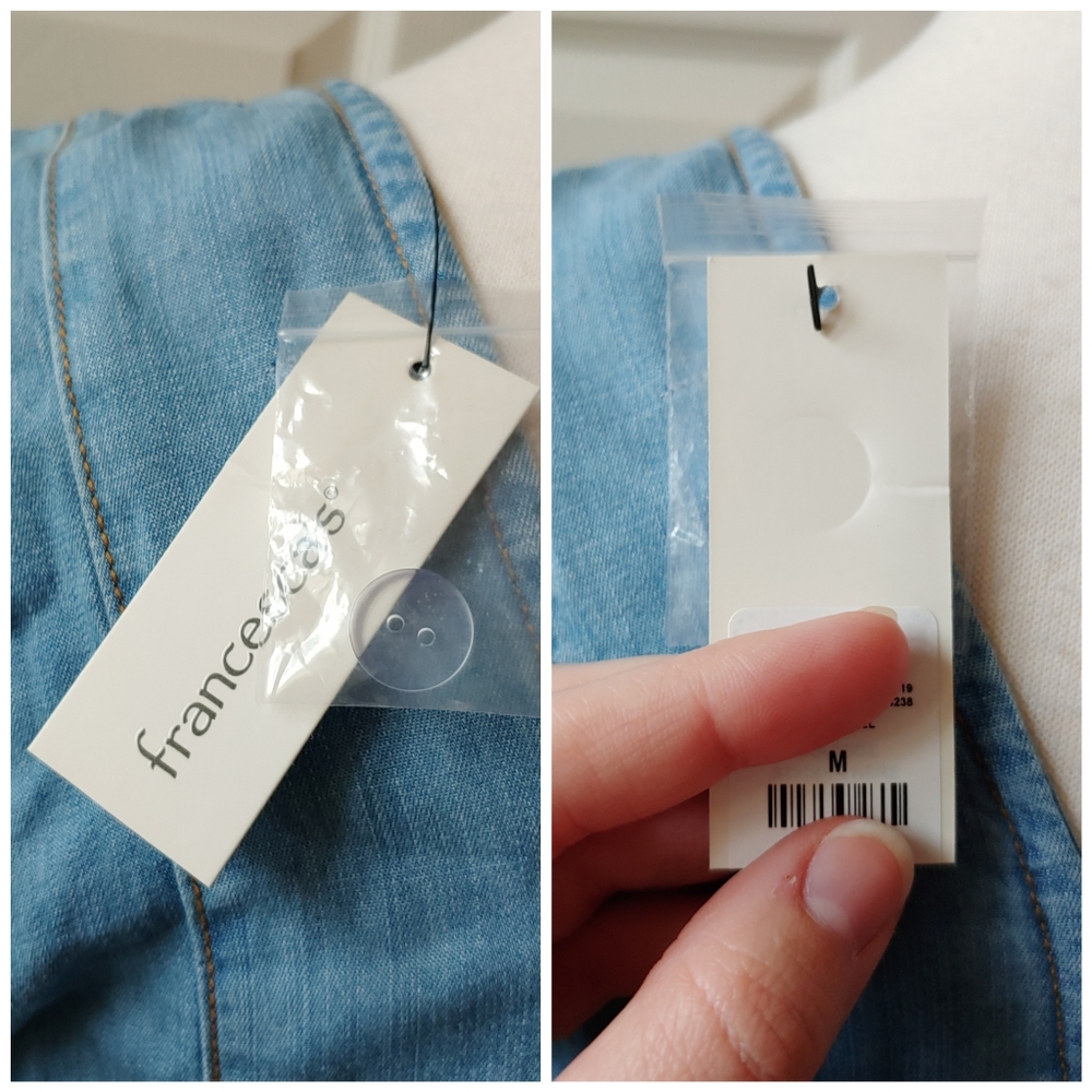 (SOLD) Francesca's Denim Wrap Dress Medium - Picture 8 of 8